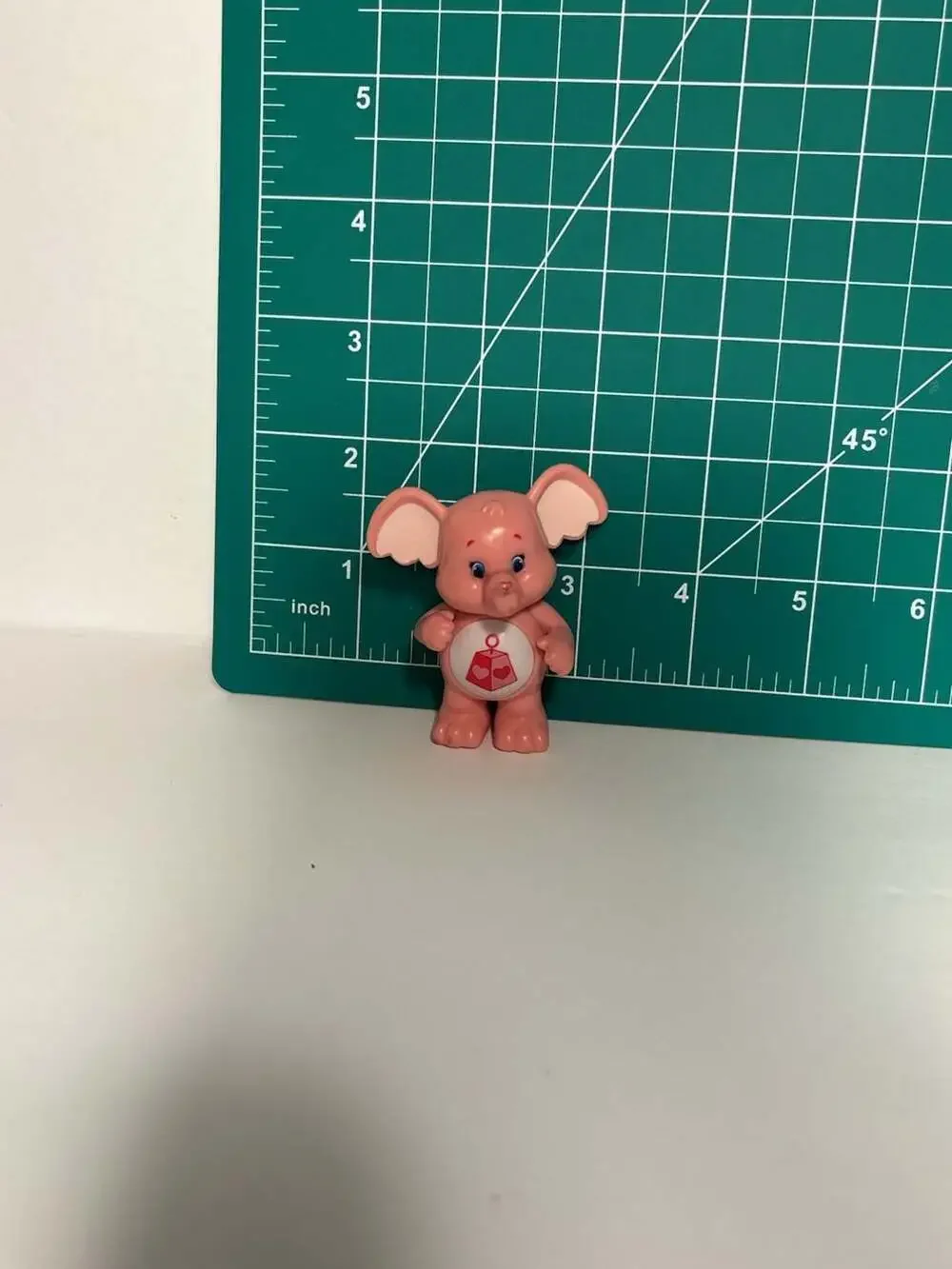 Vintage Care Bear Cousins Lotsa Heart Pink Elephant Figure 1984 Kenner